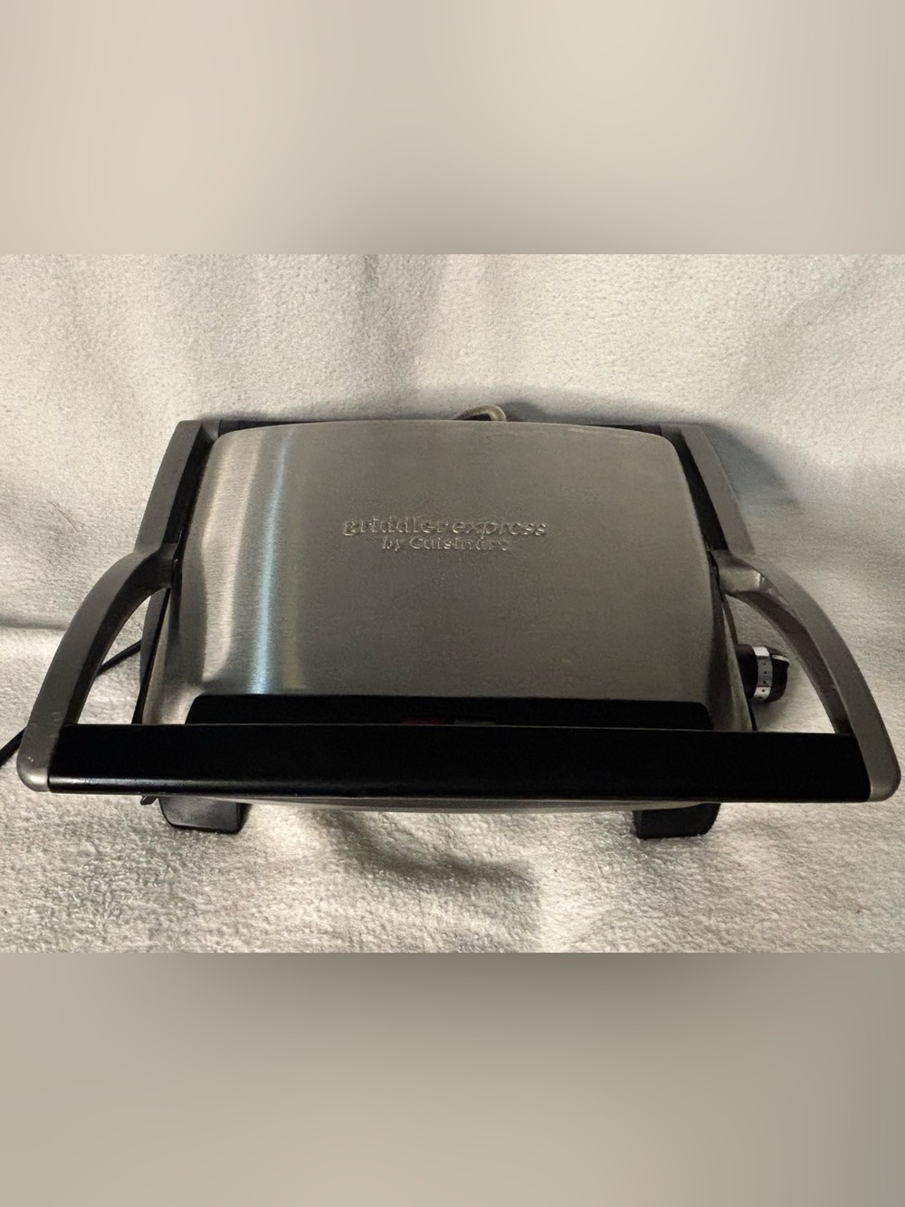 Cuisinart Stainless and Black Countertop Grill Press